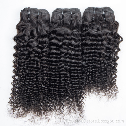 Peruvian human hair weave bundles with closure Raw virgin Cuticle aligned hair 10a grade virgin peruvian hair kinky curly